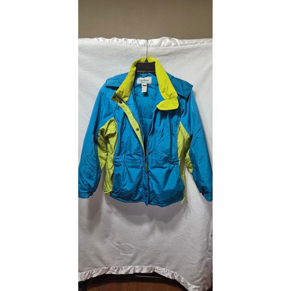 LL Bean Kids Teal Blue Green Hooded Winter Jacket Size L (14-16)